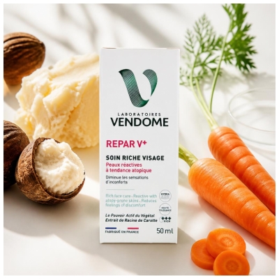 Laboratoires Vendôme Soin Riche Visage Peaux Réactives à Tendances Atopiques 50 ml