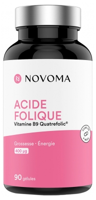Novoma Acide Folique Grossesse & Énergie 90 Gélules