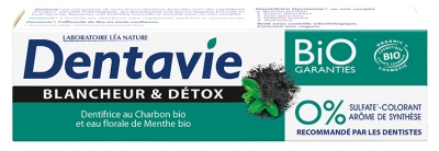 Dentavie Dentifrice Blancheur & Détox Biologique 75 ML