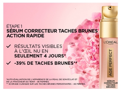 L'Oréal Paris Age Perfect Taches Brunes Sérum Correcteur Action Rapide Peaux Matures 30 ml