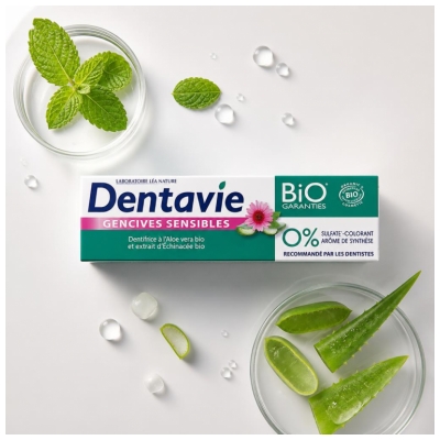 Dentavie Dentifrice Gencives Sensibles Biologique 75 ML