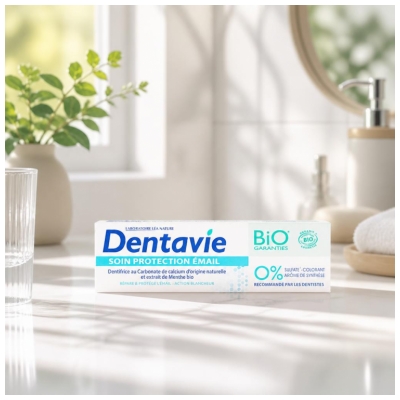 Dentavie Dentifrice Soin Protection Émail Biologique 75 ML