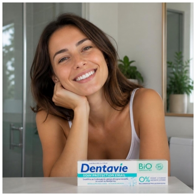 Dentavie Dentifrice Soin Protection Émail Biologique 75 ML