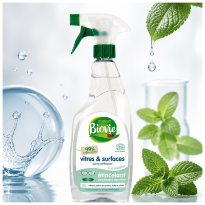 Biovie Spray Nettoyant Vitres et Surfaces 750 ML