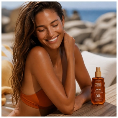 Garnier Ambre Solaire Ideal Bronze Huile Protectrice Visage & Corps SPF30 150 ml