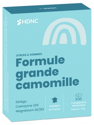H.d.n.c Formule Migraines - Grande Camomille Ginkgo Q10 Magnésium B2 et B3 - 30 Comprimés