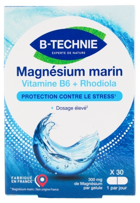 Magnésium Marin B6 Rhodiola - Complément Alimentaire 30 Gélules