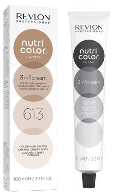 Revlon Professional Nutri Color Filters Crème Soin 3en1 Repigmentant Nutritif 100 ml - Coloration : 613 Châtain Cendré Doré