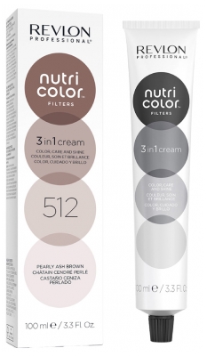 Revlon Professional Nutri Color Filters Crème Soin 3en1 Repigmentant Nutritif 100 ml - Coloration : 512 Châtain Cendré Perlé