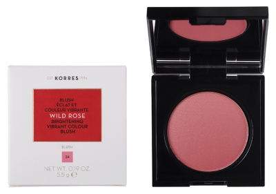 Korres Wild Rose Vibrant Colour Blush 5,5 g - Teinte : 24 : Dusty Rose