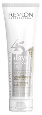 Revlon Professional 45 Days Revlonissimo Shampoing pour Cheveux Méchés, Blonds & Blancs 275 ML