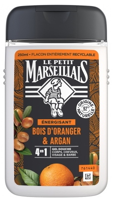 Le Petit Marseillais Gel Douche 4en1 Bois d'Oranger et Argan 250 ml