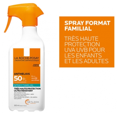 La Roche-Posay Anthelios Spray Familial Très Haute Protection Ultra Résistant Spf50+ 300 ml