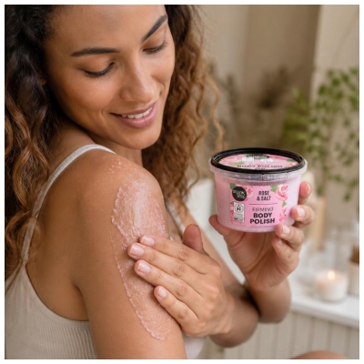 Organic Shop Body Polish Gommage Raffermissant pour le Corps Rose 250 ML