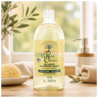 Le Petit Olivier Pur Savon Liquide Hypoallergénique Recharge 1 l