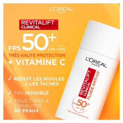 L'Oréal Paris Revitalift Clinical Fluide Anti UV SPF 50 + 50 ML