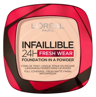 L'Oréal Paris Infaillible 24H Fond de Teint Poudre Longue Tenue 9 g - Teinte : 180 Sable Rosé