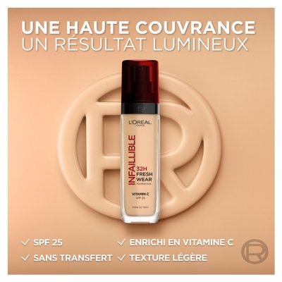 L'Oréal Paris Infaillible Fresh Wear Fond de Teint 32H 30 ml