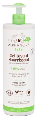 Alphanova Bébé Gel Lavant Nourrissant Biologique 400 ml