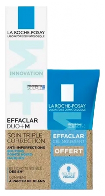 La Roche-Posay Effaclar Duo+M 40 ml + Gel Moussant Purifiant 50 ml Offert