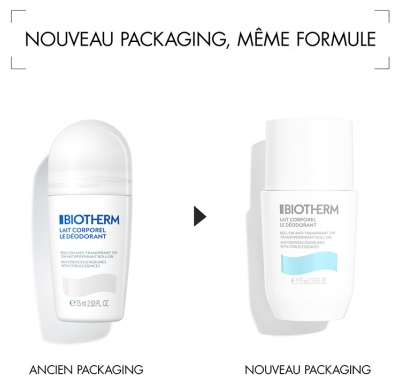 Biotherm Déodorant Roll-On Anti Transpirant By Lait Corporel 75 ml