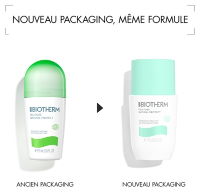 Biotherm Déo Pure Natural Protect Déodorant Soin Roll-On Bio 75 ml