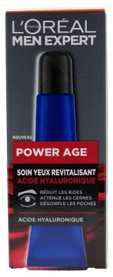 L'Oréal Paris Men Expert Power Age Soin Pour les Yeux Revitalisant à l'Acide Hyaluronique 15 ml