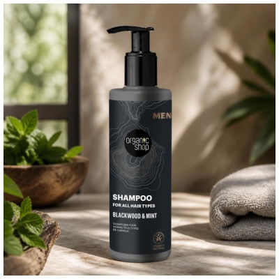 Organic Shop Men Shampoing Tous Types de Cheveux 280 ml