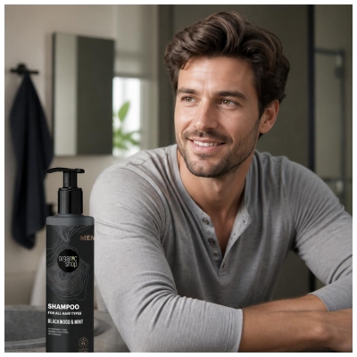 Organic Shop Men Shampoing Tous Types de Cheveux 280 ml