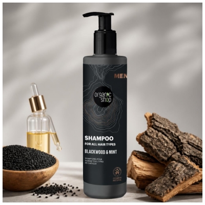 Organic Shop Men Shampoing Tous Types de Cheveux 280 ml