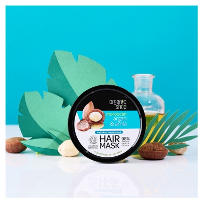 Organic Shop Masque Capillaire Nourrissant Argan & Amla 250 ml