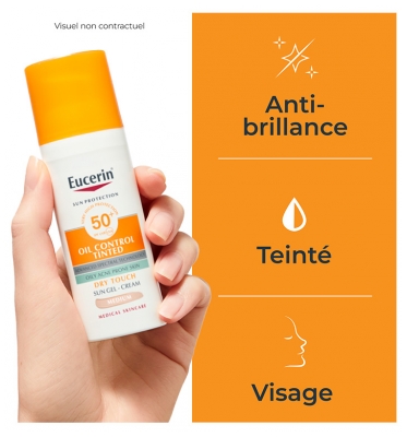 Eucerin Sun Protection Oil Control Gel Crème Teinté Médium SPF 50 + 50 ML