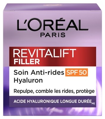 L'Oréal Paris Revitalift Filler Soin Repulpant Intense Anti-Âge SPF50 Peaux Matures 50 ml