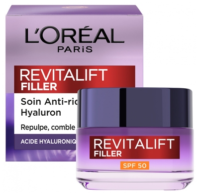 L'Oréal Paris Revitalift Filler Soin Repulpant Intense Anti-Âge SPF50 Peaux Matures 50 ml