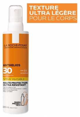 La Roche-Posay Anthelios Crème Solaire en Spray Invisible Corps Spf30 Avec Parfum 200 ml