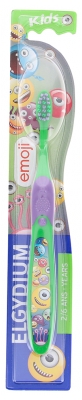 Pierre Fabre Oral Care Elgydium Kids Emoji 2/6 Ans - Brosse à Dents Enfant 1 U - Couleur : Vert et Violet