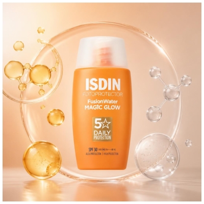 Isdin Fotoprotector Fusion Water Magic Glow Crème Solaire Effet Glow SPF 30 50 ml
