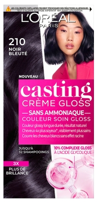L'Oréal Paris Casting Crème Gloss Coloration 180 ml - Coloration : 210 Noir Bleuté