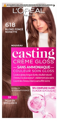 L'Oréal Paris Casting Crème Gloss Coloration 180 ml - Coloration : 618 Blond Foncé Noisette