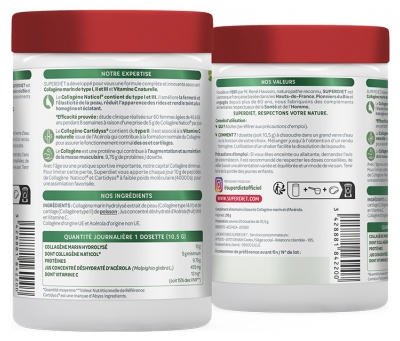 Superdiet Collagène Marin 10 g et Vitamine C 210 Grammes