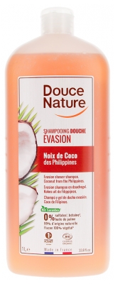 Douce Nature Shampoing Douche Évasion à la Noix de Coco Bio 1 Litre