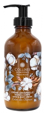 Collines de Provence Fraîcheur Végétale Crème Universelle pour Mains et Corps 225 ML - Senteur : Coton des Champs