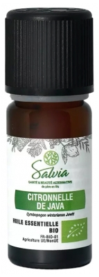 Salvia Nutrition Huile Essentielle Citronnelle de Java Biologique 10 ML