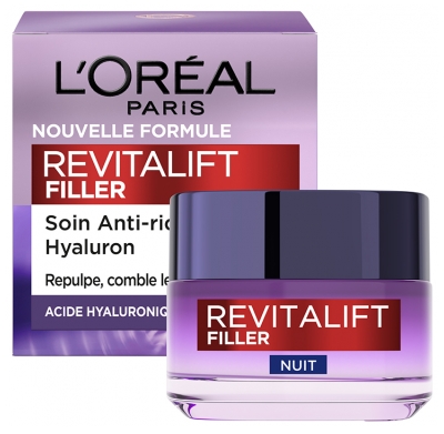 L'Oréal Paris Revitalift Filler Soin Anti-Rides Nuit Hyaluron Peaux Matures 50 ml