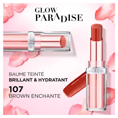 L'Oréal Paris Glow Paradise Baume à Lèvres Teinté Éclatant 8 g - Teinte : 107 Brown Enchanté