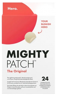 Hero – Mighty Patch Original – Patchs de Nuit Anti-Acné – Boîte de 24 Patchs