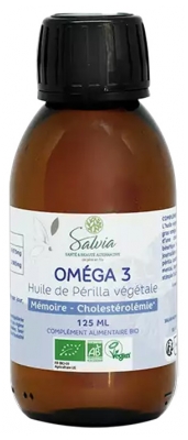 Salvia Nutrition Huile de Périlla Végétale Oméga 3 Biologique 125 ML