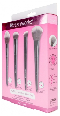 Brushworks Set de Pinceaux Teint Buffing et Estompage