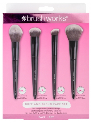 Brushworks Set de Pinceaux Teint Buffing et Estompage