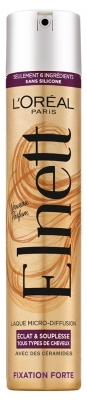 L'Oréal Paris Elnett Laque Micro-Diffusion Fixation Forte Éclat et Souplesse Tous Types de Cheveux 300 ml